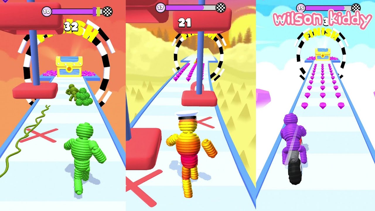Manusia Tali Naik Motor Jadi Polisi 🤣😍 | Rope Man Run | Game Wilson Kiddy