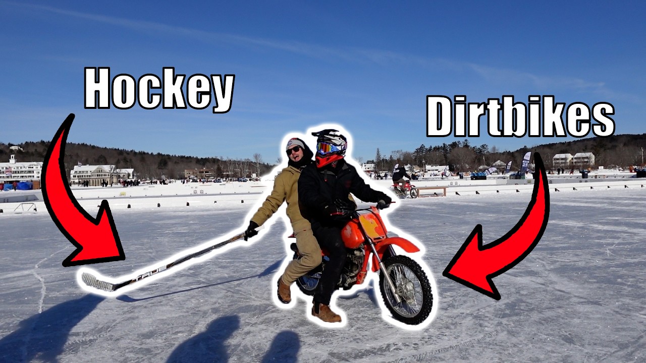 Playing Hockey on Dirtbikes!