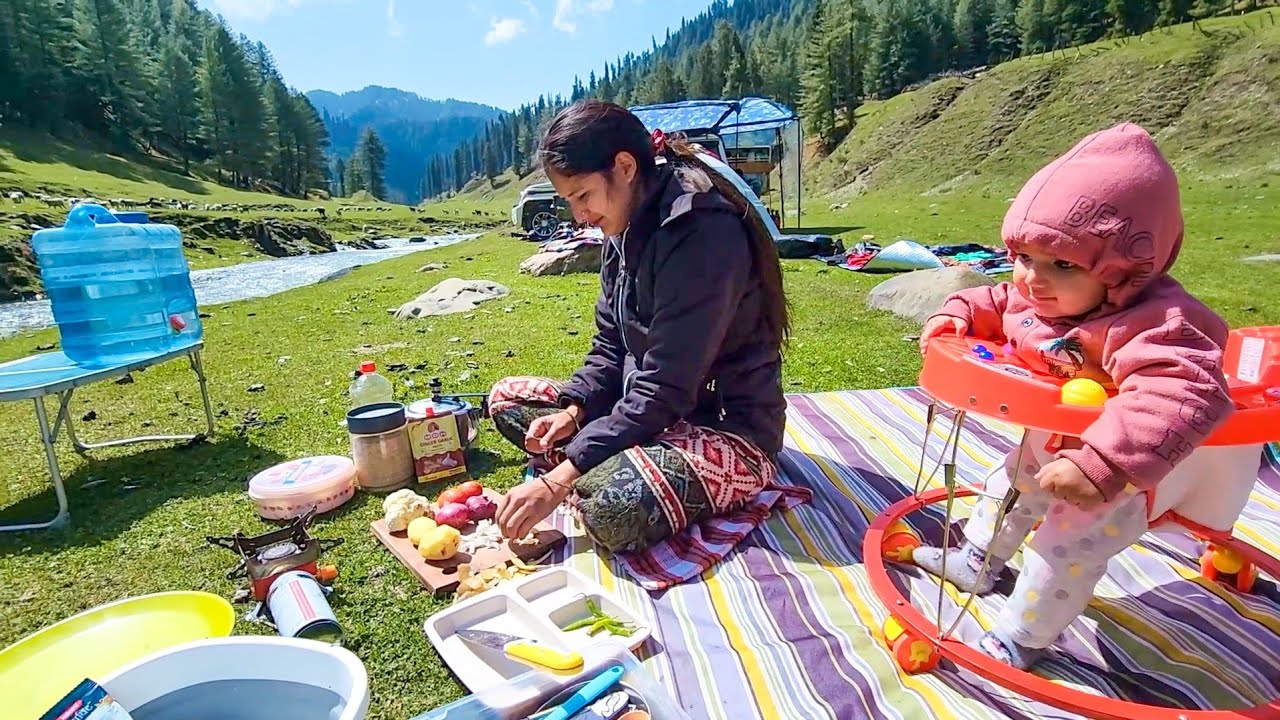 Vlog 391 | Aaj Shivi karegi cooking 😋 Riverside camping and cooking in Jai valley, Bhaderwah