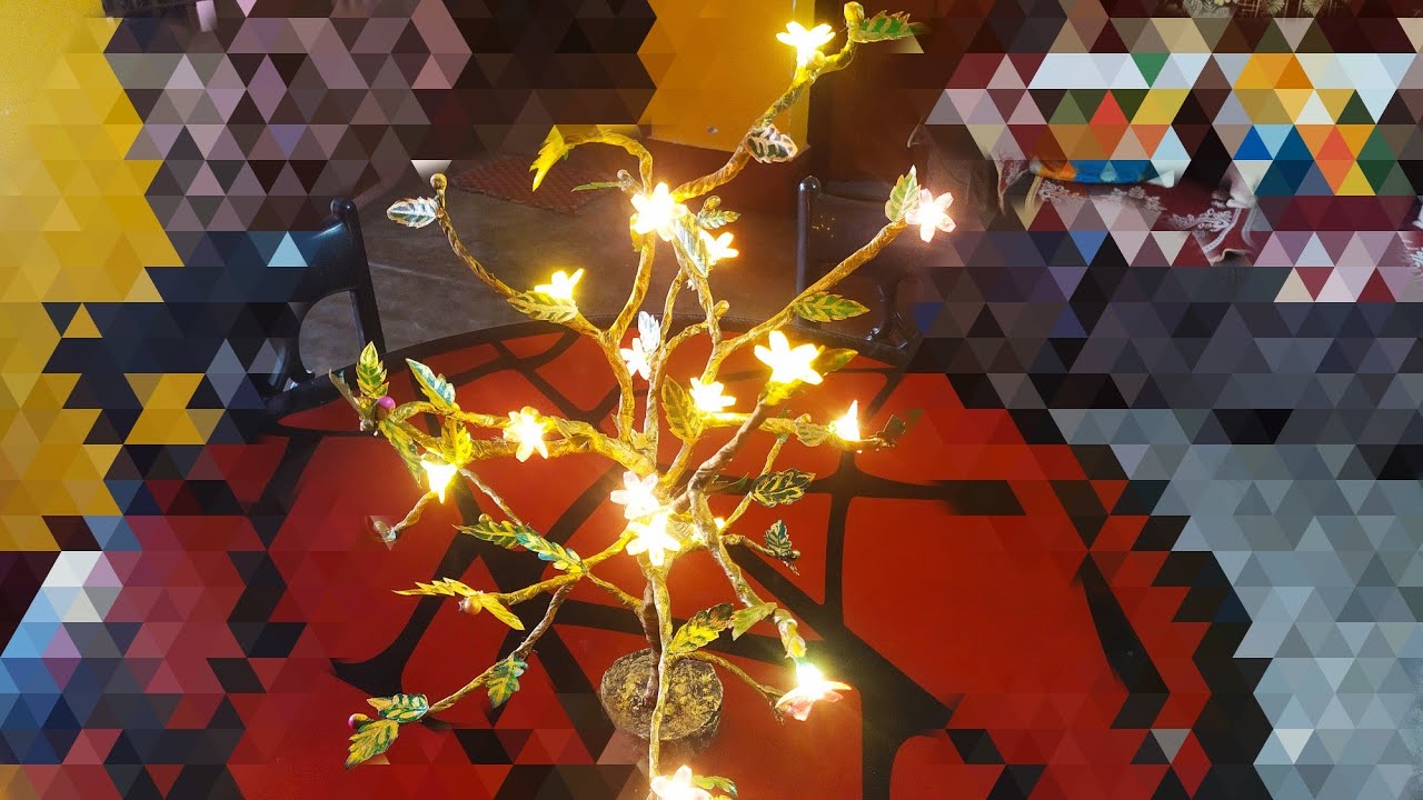 Tree light l DIY Fairy tree lamp l Easy craft