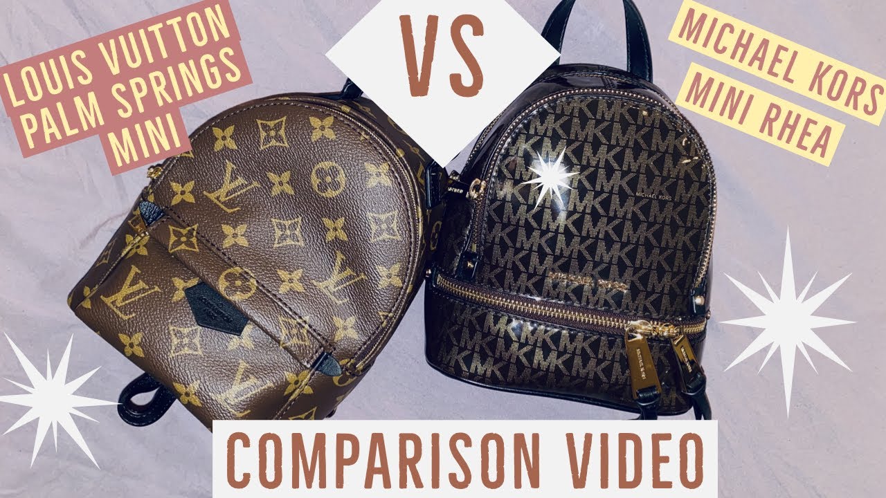Louis Vuitton Palm Springs VS Michael Kors Mini Rhea | Comparison Video | What can fit inside