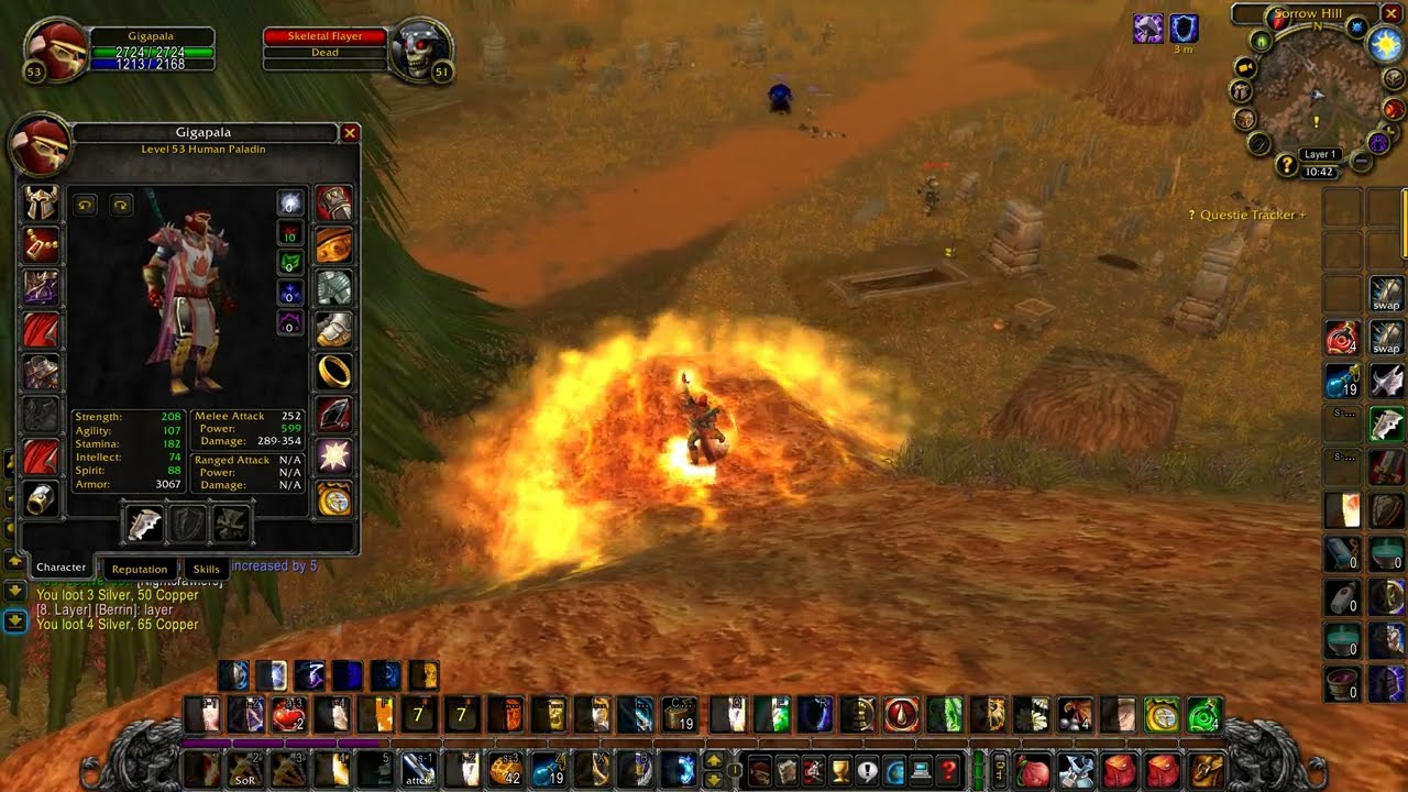 Paladin AOE leveling GUIDE WOW Classic Hardcore! insane xp/h Port and ret overview and demonstration