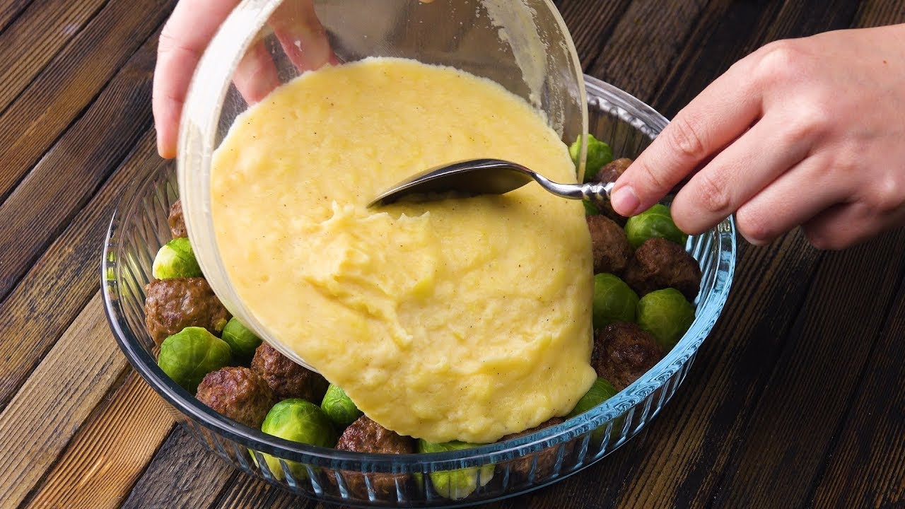 This Meatball & Sprout Bake Is Unusual... Unusually Tasty, That Is!