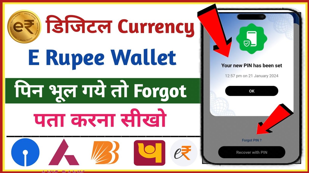 e rupee wallet pin bhul gaye to kya kare | how to forgot digital e rupee wallet pin 2024