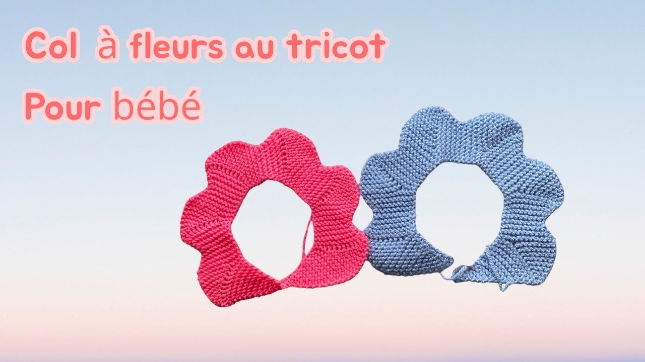 Encolure a fleurs au tricot (01) 