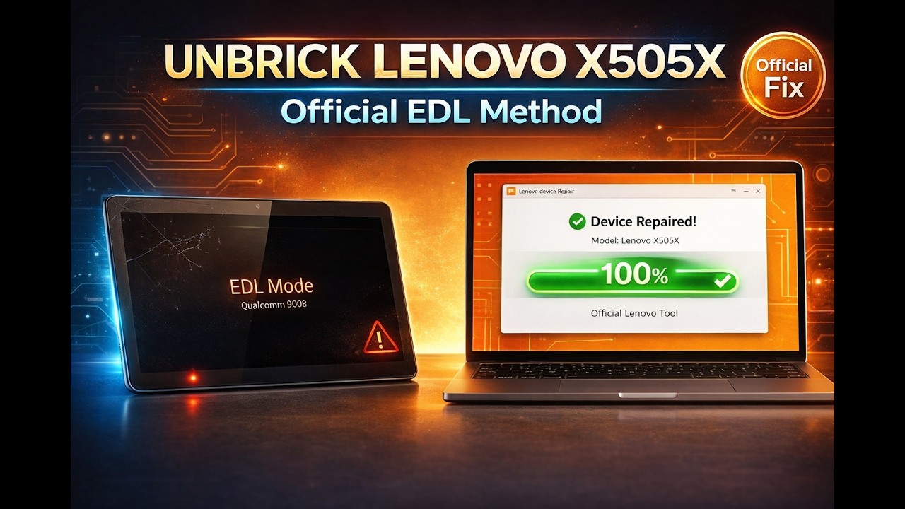 Lenovo Tab M10 X505X 9008 Mode Fix | Official EDL Flashing Guide #androidtweaks #lenovo #tablet