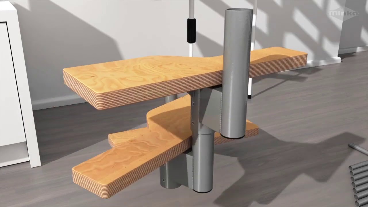 Σταθερή Εσωτερική Σκάλα Εξοικονόμησης Χώρου Twister- Οδηγίες Τοποθέτησης