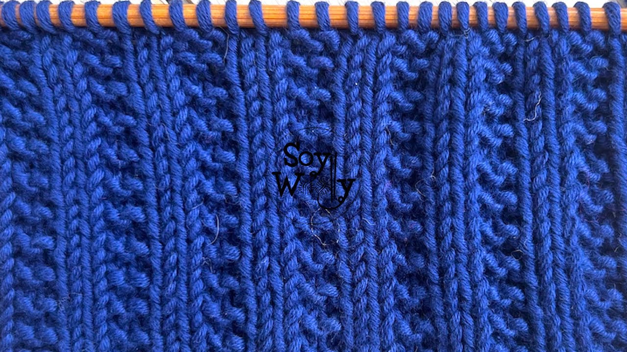 Cómo tejer Columnas de Punto Liso y Santa Clara en dos agujas (reversible/2 vueltas) - Soy Woolly