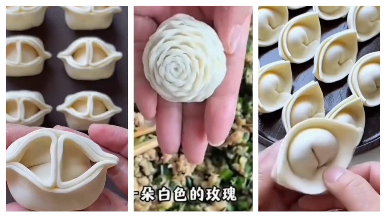wow 😮 amazing, how simple it is to fold flower dumplings#dumplings ##shortsfeed ##trending