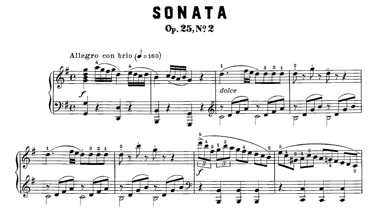 Muzio Clementi - Piano Sonata Op. 25 No. 2
