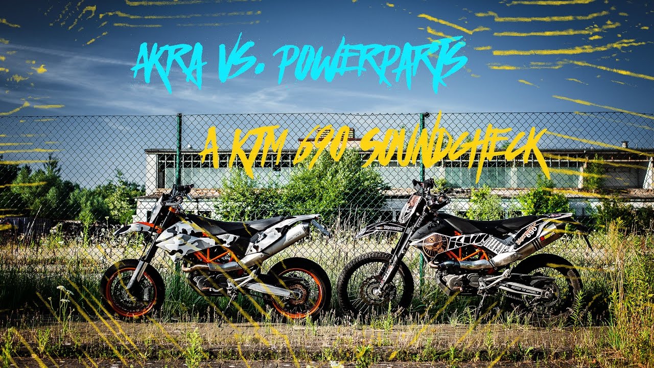 KTM 690 Akrapovic vs Powerparts | Flyby Soundcheck | FatheadzCrew