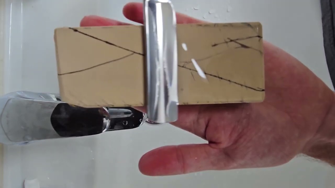 Lapping a very hard coticule and showing its speed with a straight razor.