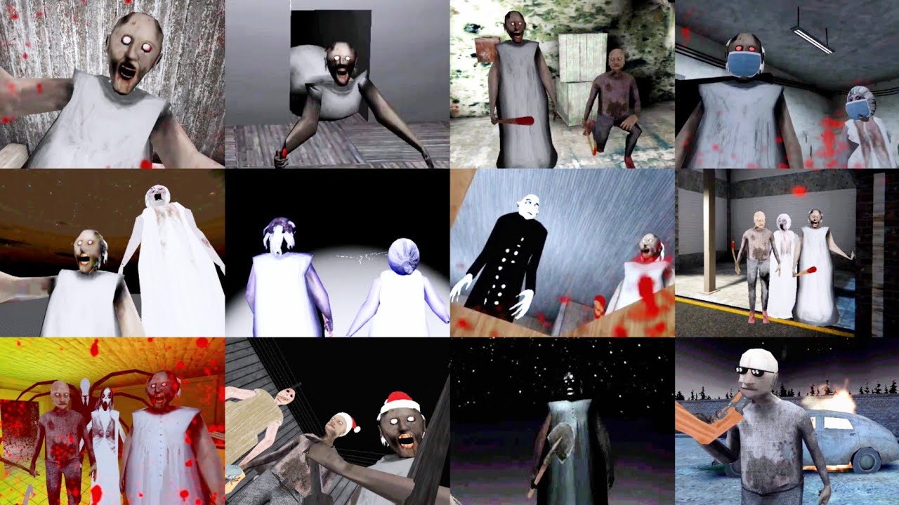 Jumpscare Battle + Bad Endings | Granny 1 2 3 And Many Granny Fanmade Games | Granny Mod