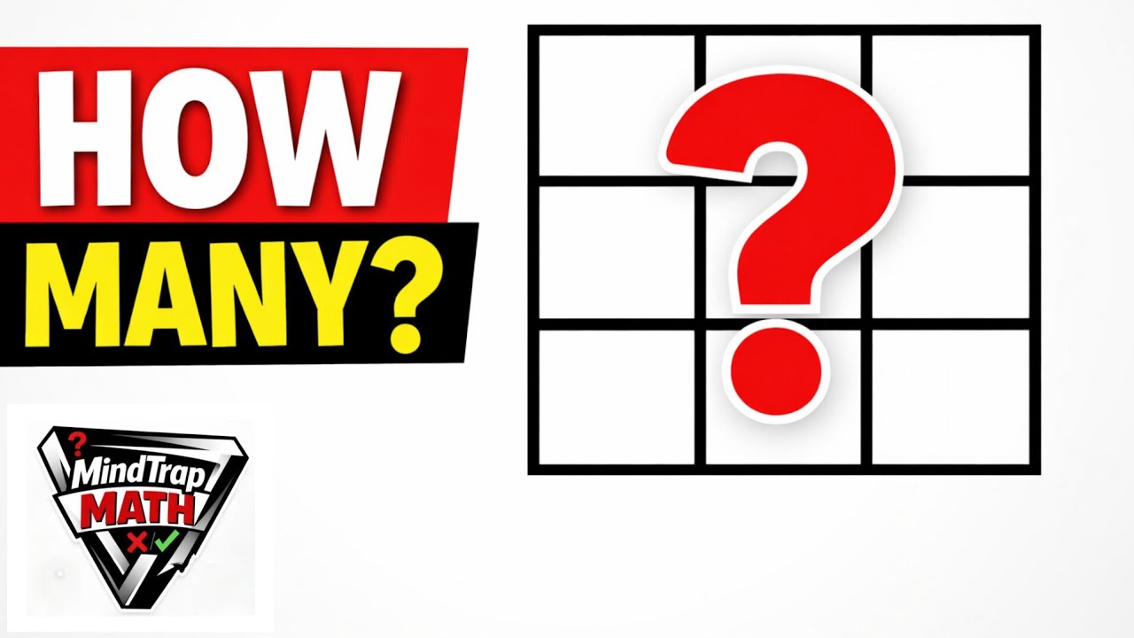 Math | How Many Squares Are in a 3×3 Grid? 😱 | 99% Get This Wrong! Question N14