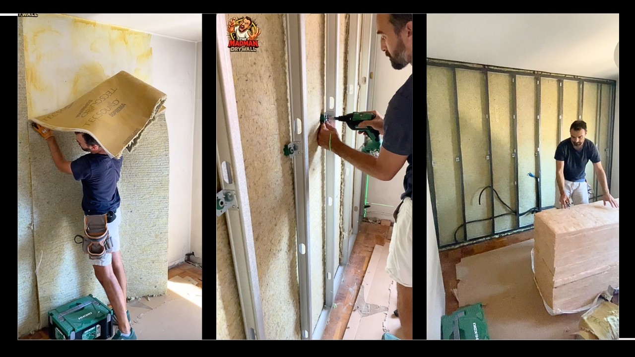 Build a Soundproof Drywall Wall That Actually Works 🔥 Stop TV Noise Through the Wall! 🔇🔨