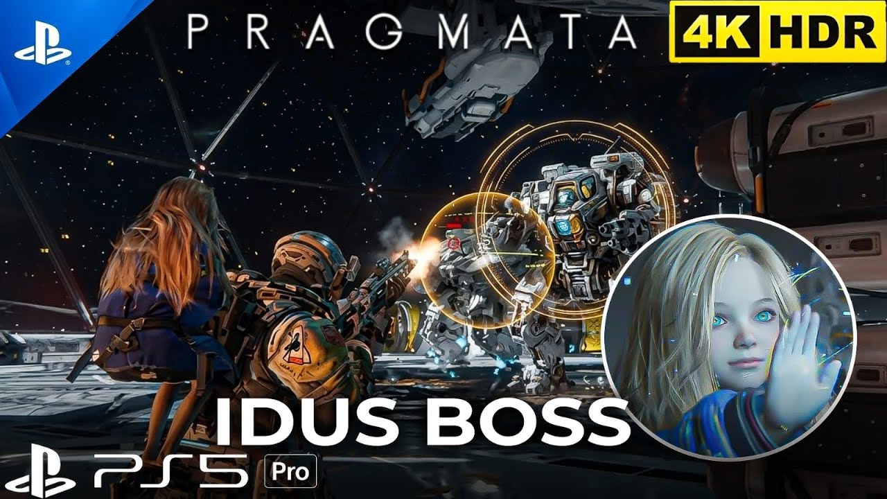 Pragmata &ndash; Битва с роботом-боссом IDUS (геймплей на PS5 Pro, 4K, 60 кадров в секунду)