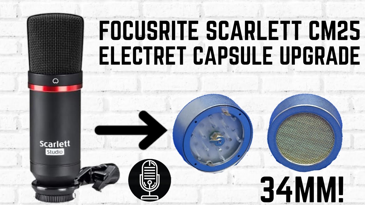 Обновление серии капсюлей — Focusrite Scarlett CM25 с электретным микрофоном JLI Electronics JLI-...