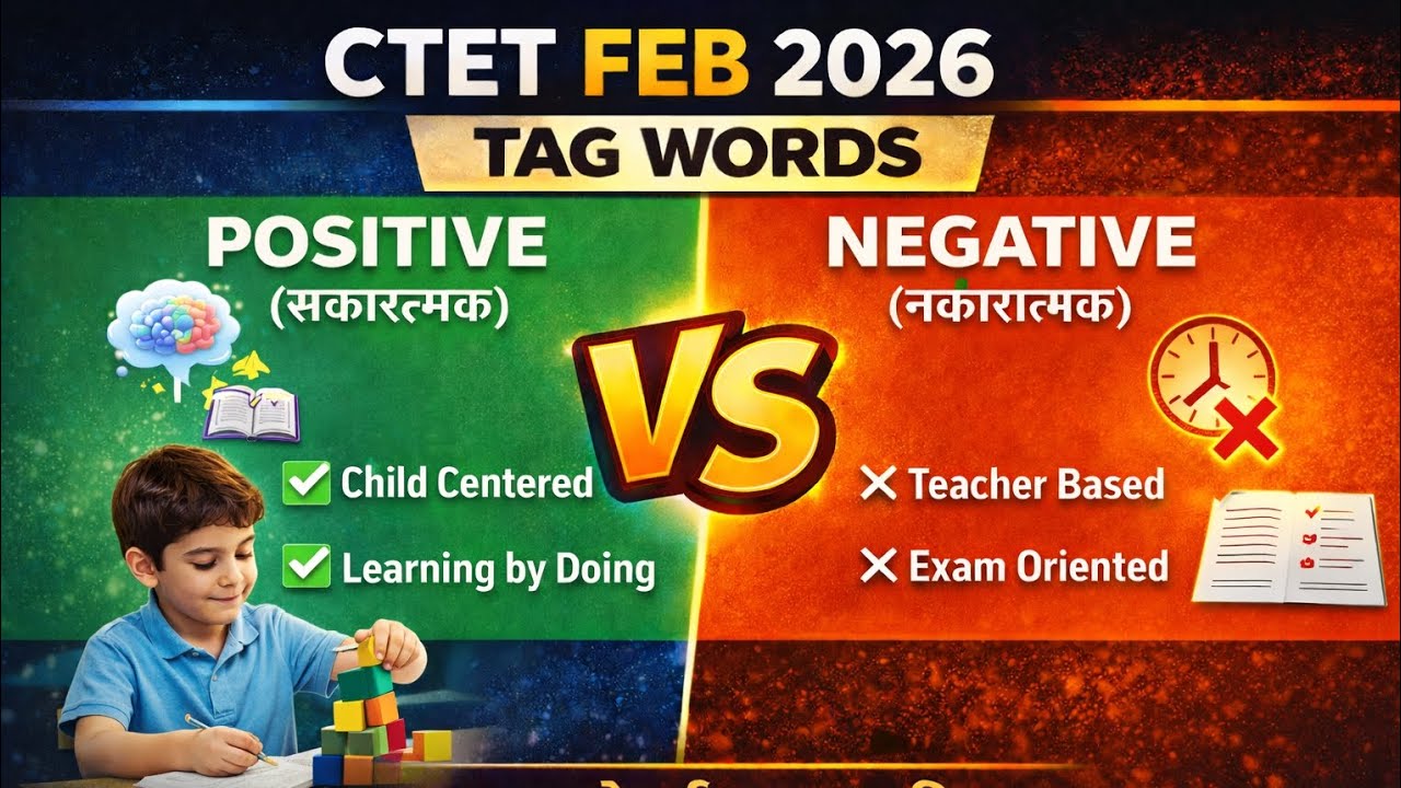 CTET FEB 2026 TAG WORDS POSITIVE & NEGATIVE | #CTET #ctet2026 #ctetfeb2026 #ctetcdp #ctetpreparation