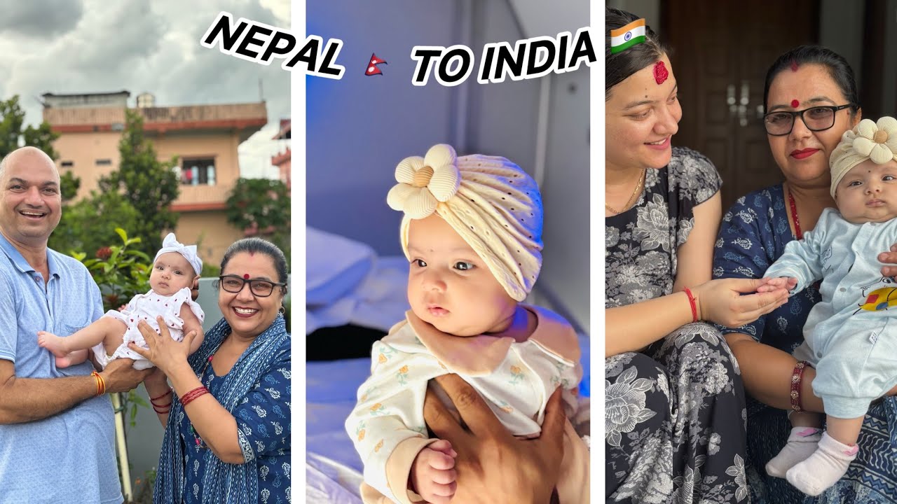 Back to Home after 2 months! 🏡 ||Travelling with 4months old baby!|| #babytravel #family #traveling 