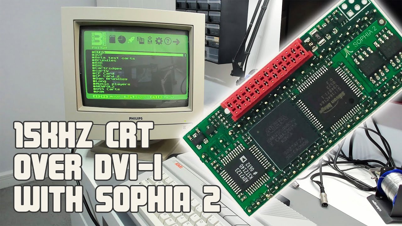 Connecting a 15KHz CRT monitor to a Sophia 2 Atari 8-bit via the DVI-I jack