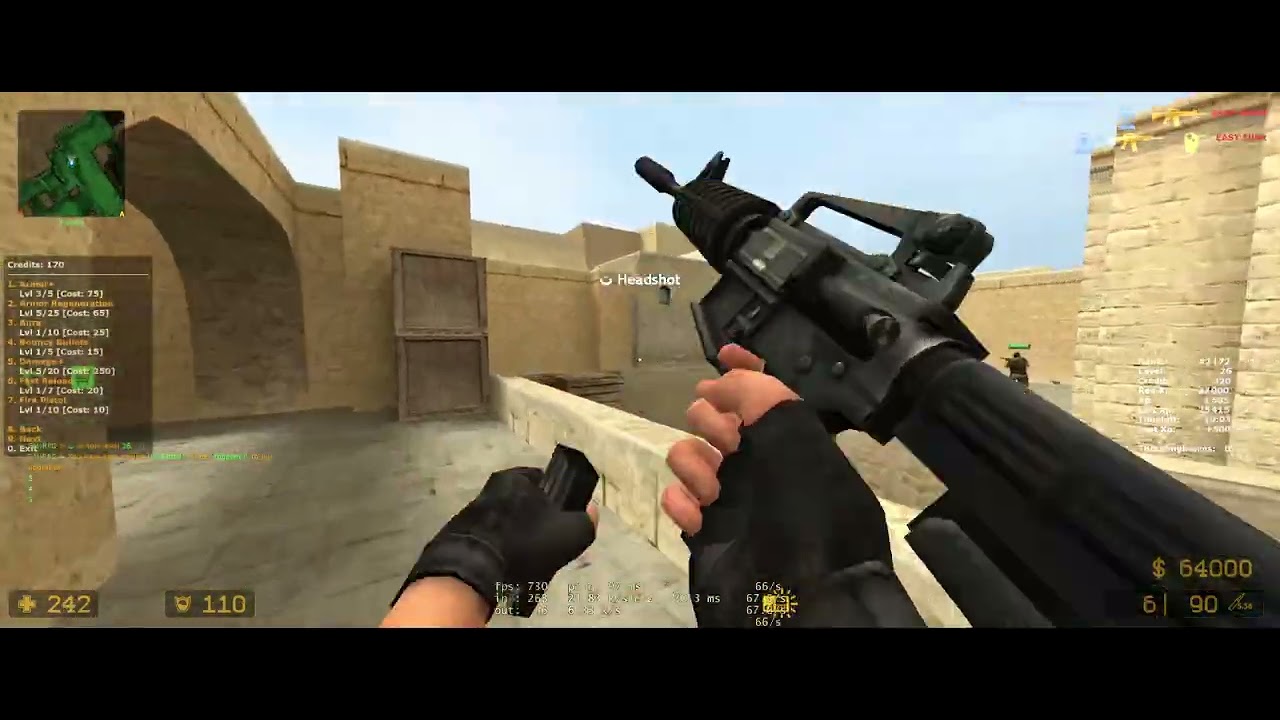 Free Gameplay - Counter-Strike: Source – Human vs Bots de_dust