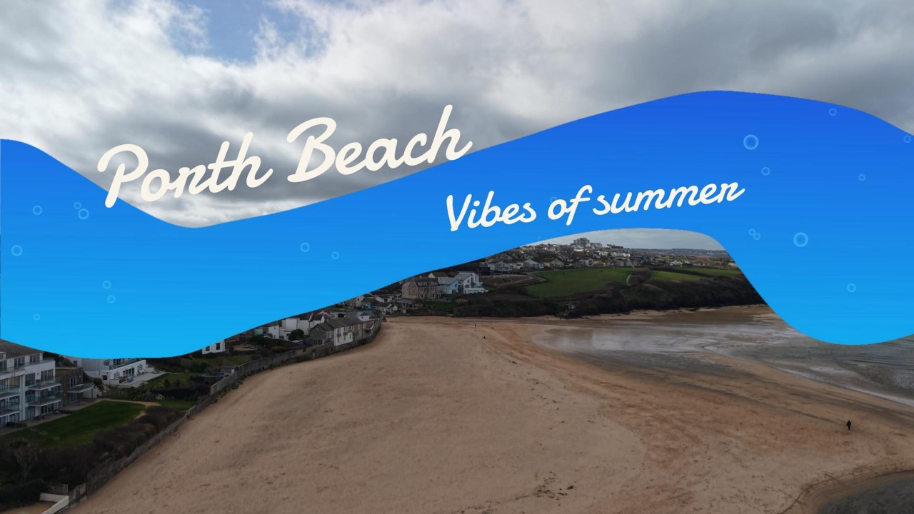 Porth beach and the Gannel