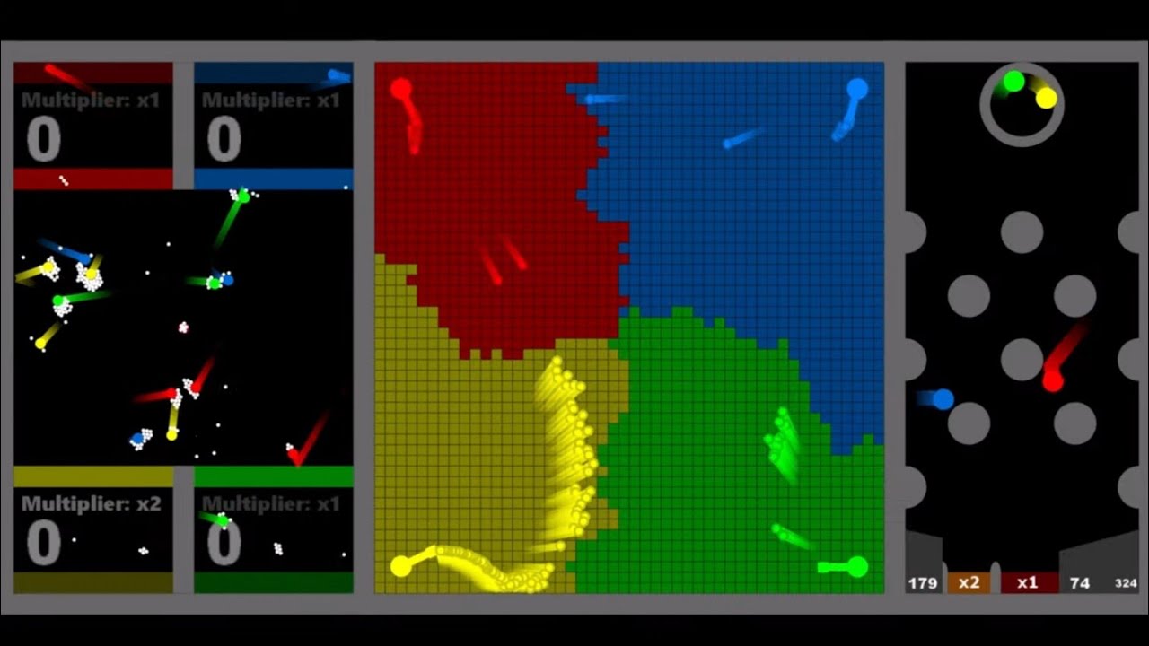 Stick as much as You Can × Territory Wars - Marble Race in Algodoo