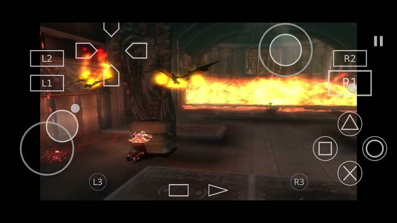 Kratos escaping the fire 🔥 wave 