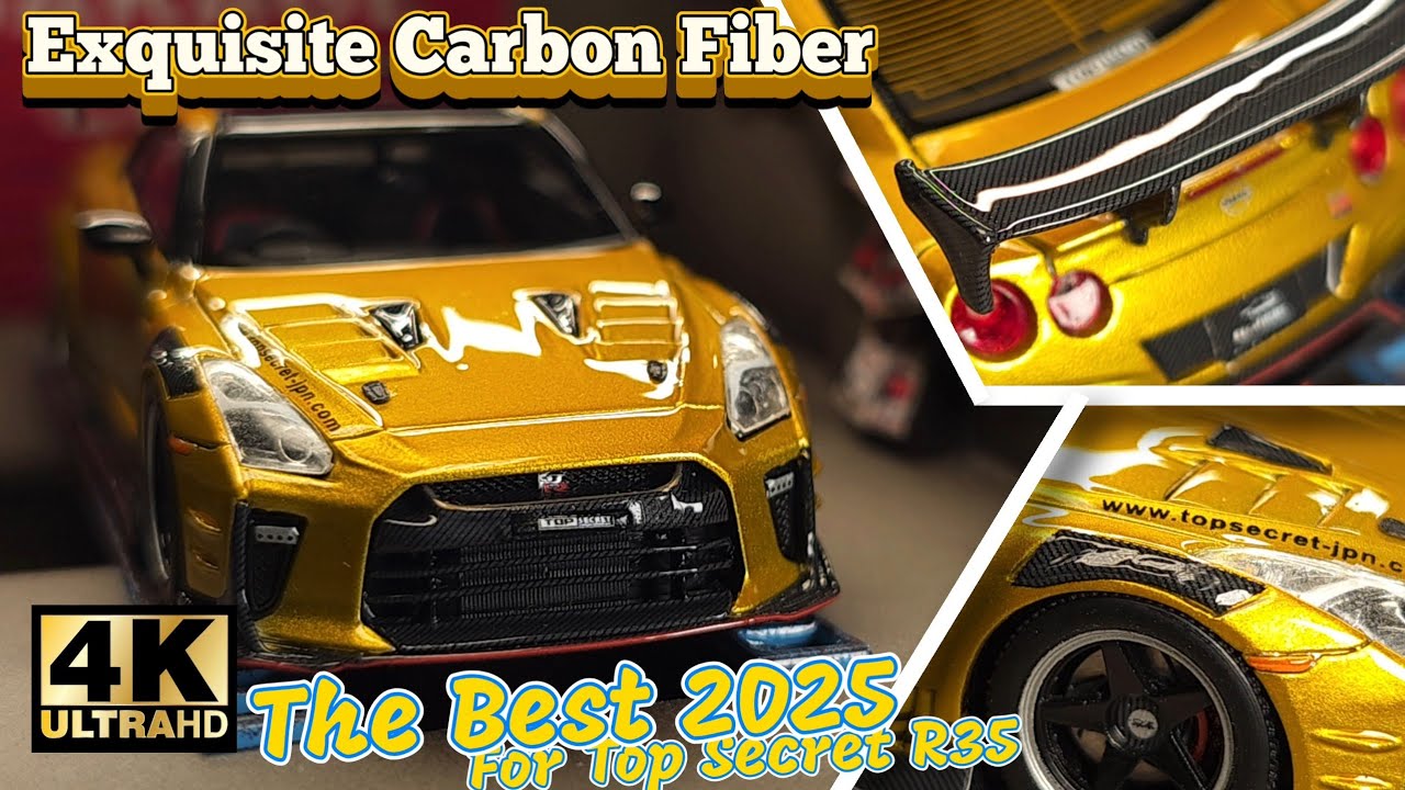 Model Idea 1:64 - Top Secret x Nissan Skyline GT-R R35 l Cinema Shot 4K Die-cast 