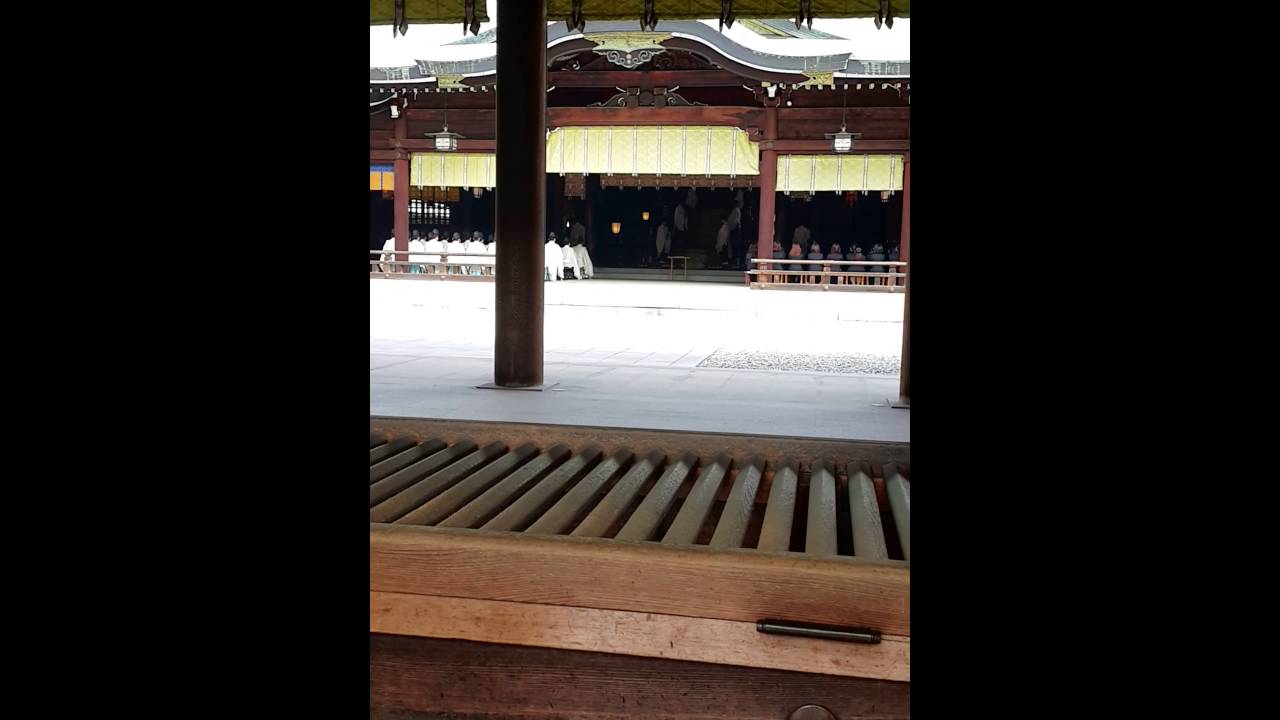How it feels during ceremony in Meiji shrine in Tokyo