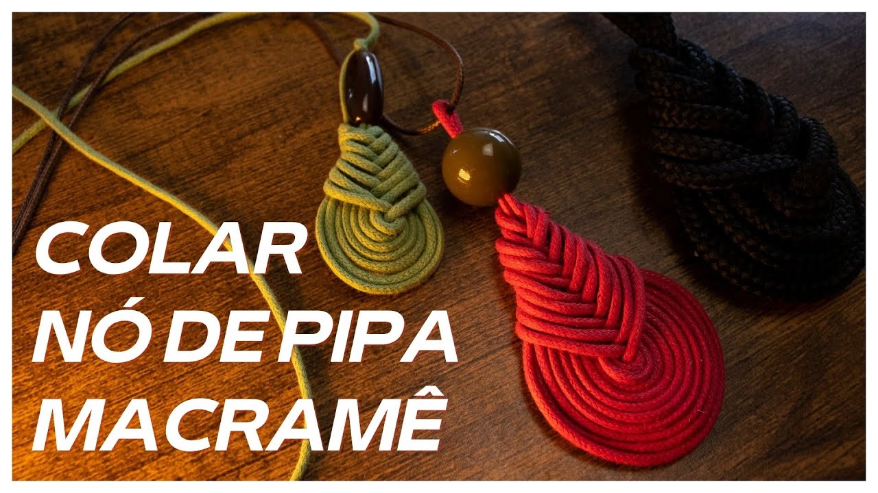 Colar nó de PIPA  | DIY | Porta Guardanapo | MACRAMÊ