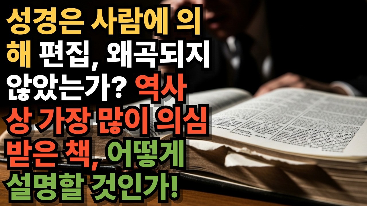 성경은 사람에 의해 편집, 왜곡되지 않았는가? 역사상 가장 많이 의심받은 책, 어떻게 설명할 것인가!#예수님의말씀#치유#기도#위로#믿음#소망#회복#평안#은혜#사랑#상처치유#마음의