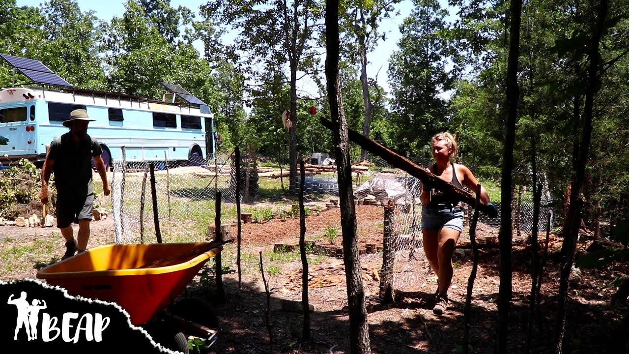 Protecting Our Garden From Pesky Rabbits AND Starting Another Curved Garden Mound