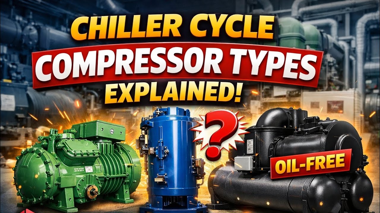 Chiller Cycle Compressor Types L-2 | HVAC Full Explanation in Hindi | ORIGEN MEP ACADEMY