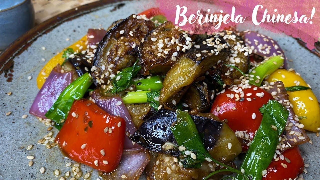 Berinjela Agridoce Oriental Sem Carne! Berinjela Rápida e Deliciosa🍆