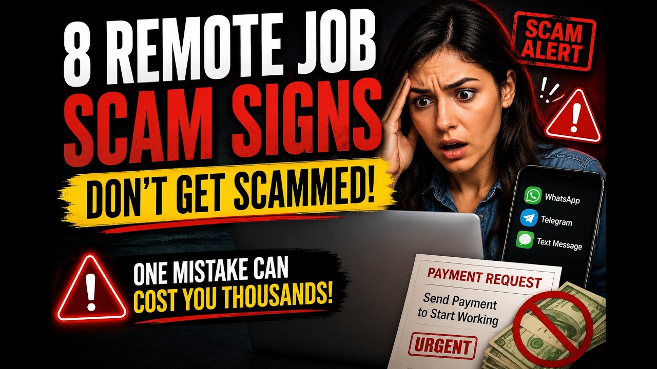 8 Remote Job Scam Signs You Must Never Ignore | Fake Job Offer Red Flags Explained