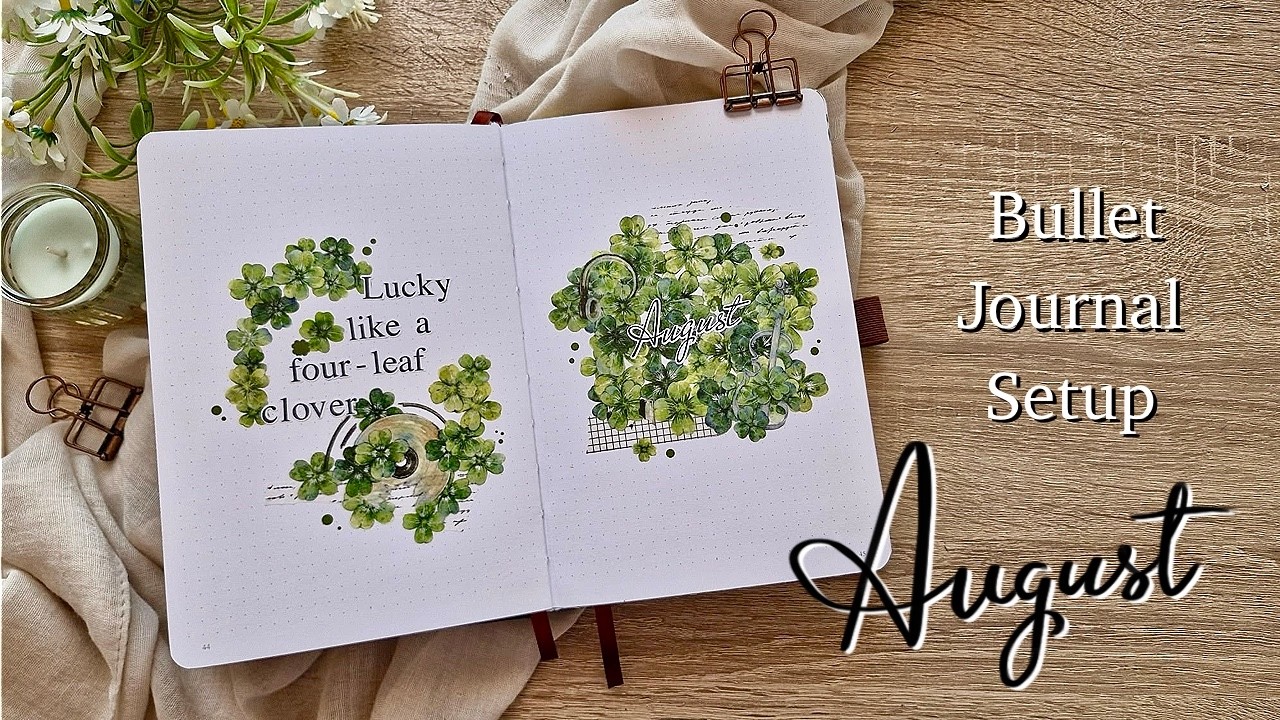 August 2026 | PLAN WITH ME | Clovers Theme 🍀 Bullet Journal Setup