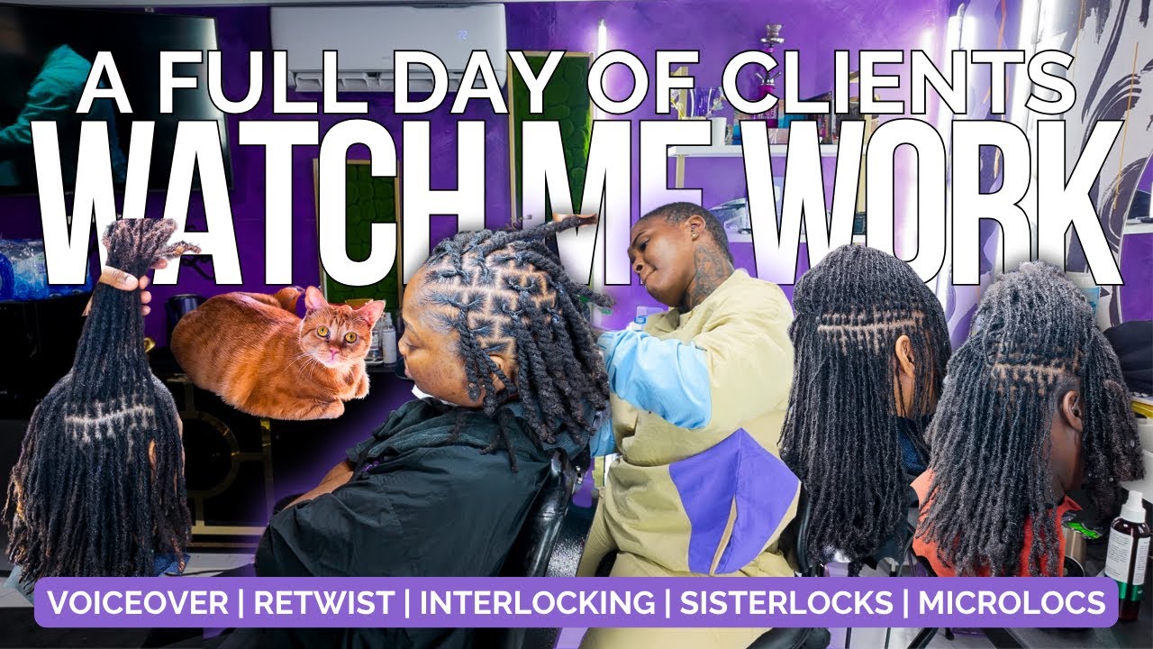 How I Made $660 in One Day | Watch Me Work as a 6 Figure Loctician | Loc Retwist & Sisterlock Retie