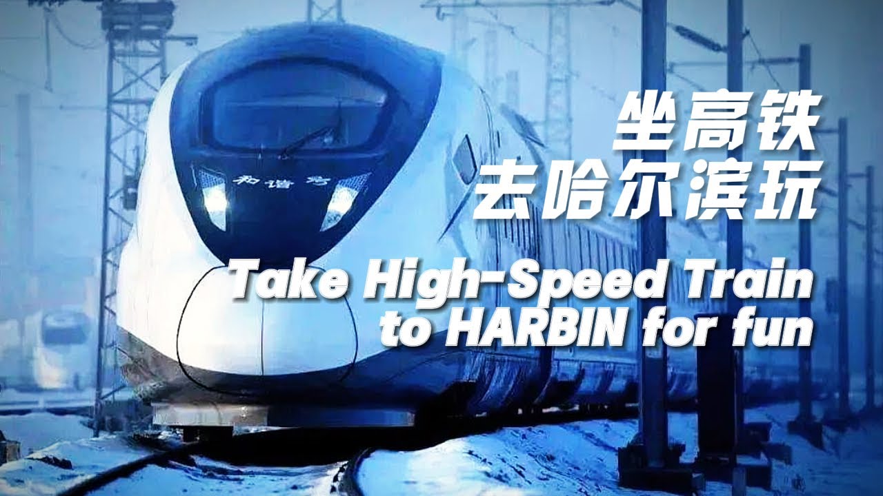 [4K] Take high-speed train to Harbin for fun. Penguin Parade, Ice Drifting, Northeastern Louvre...