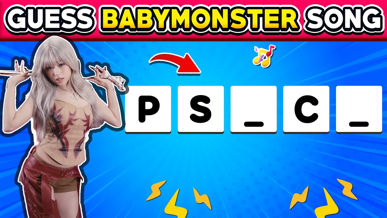 🔥 Только настоящие MONSTIEZ смогут угадать эти песни BABYMONSTER без гласных! #2 | Викторина по K...