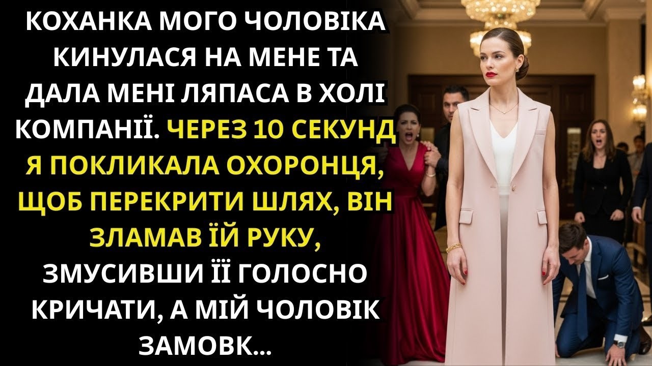Коханка мого чоловіка дала мені ляпаса на роботі✋Через 10 секунд🤫мій охоронець викрутив їй руку—вона