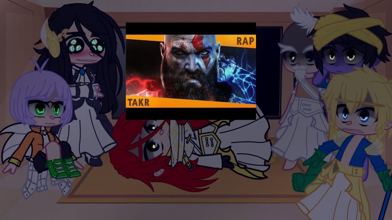 Deuses e valkirias reagindo ao rap do kratos [React//GC//Kinemaster Pro//Snk X Gow//Asura as kratos]
