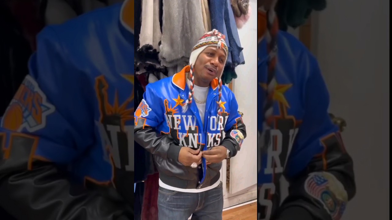 AZ SHOWS A CUSTOM NEW YORK KNICKS JACKET🗽.......