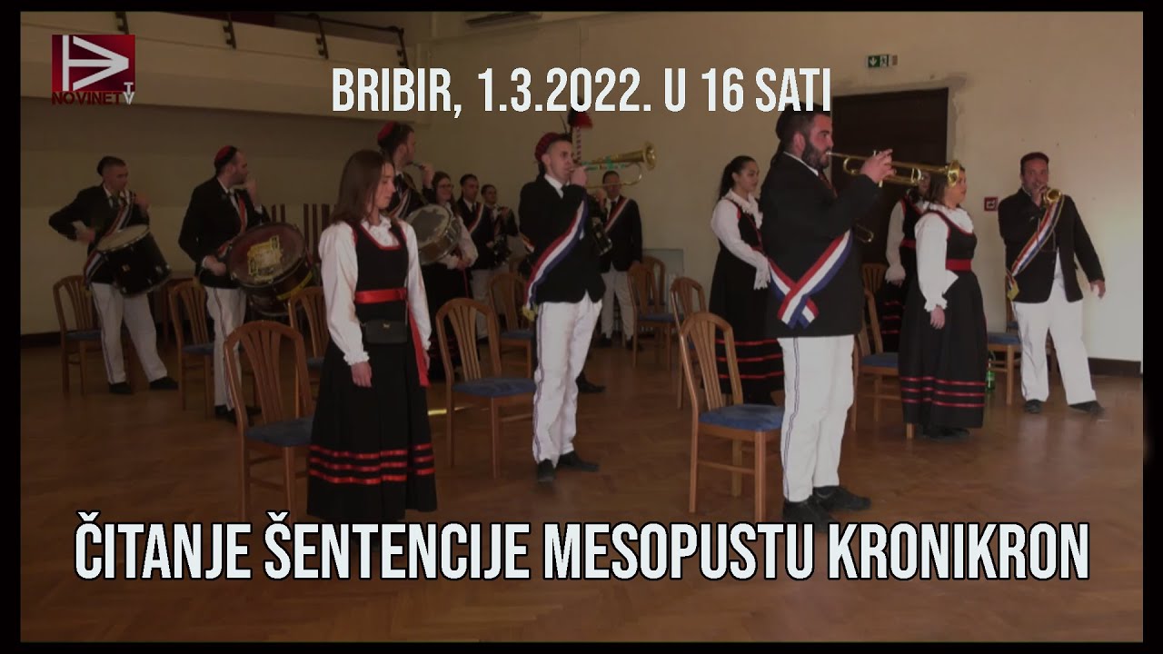 Čitanje šentencije mesopustu Kronikron u Bribiru / 1.3.2022.