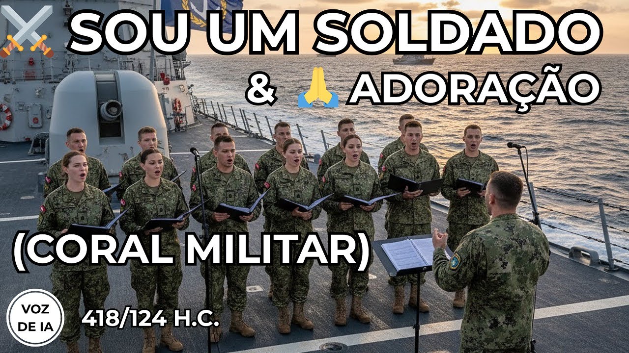 🙏⚔ SOU UM SOLDADO E ADORAÇÃO | HARPA CRISTÃ 418/124 (CORAL MILITAR)