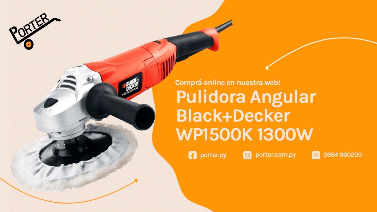 Porter.com.py - Pulidora Lijadora Black&Decker WP1500K 1300W