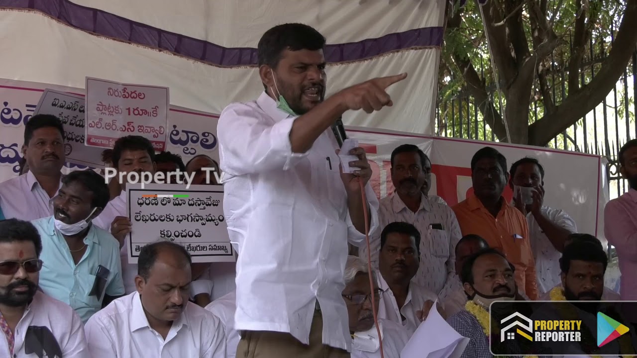Nagaraj State President of the Loksatta Dharna at Indira Park | Property Reporter