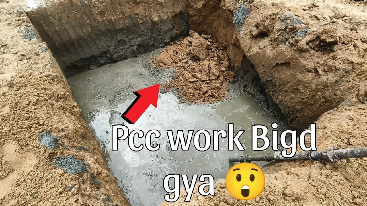 Concrete casting of footing and erecting columns