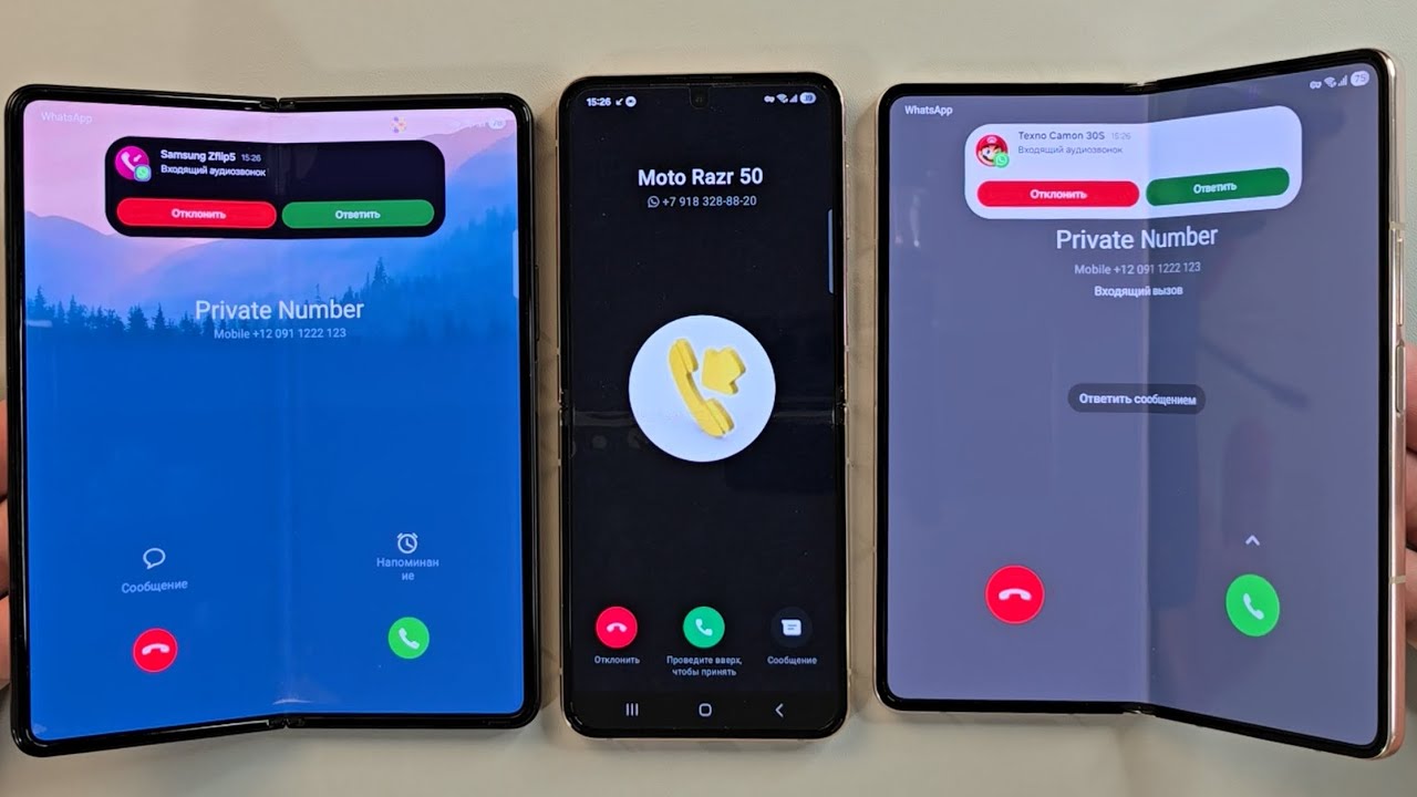 WhatsApp Incoming call& Double WhatsApp Fake call at the Same Time Samsung Galaxy Z Flip4 &ZFold4