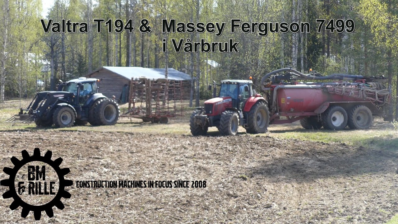 Vårbruk Valtra T194 & Massey Ferguson 7499  prepare the fields